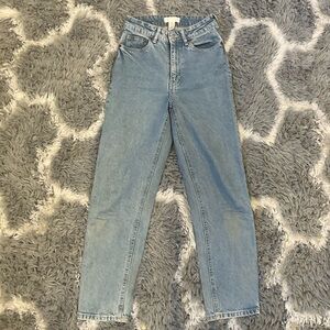 H&M High Rise Slim Straight Ankle Jeans